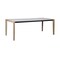 Armen Living Fineline and Doris Indoor Outdoor 5 Piece Dining Set in Light Eucalyptus Wood SETFLDILT5DOCH - alternate 2